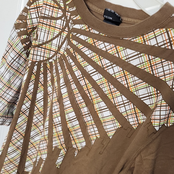 K1X Short Sleeve T-Shirt Brown Green and Orange Design  Size Large - Picture 6 of 6